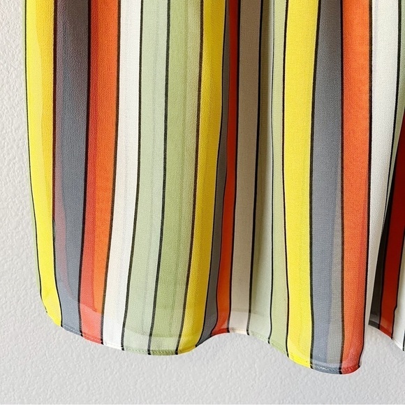 CAbi #5389 Maravilla Carnival Striped Off-the-Shoulder Top Colorful Size Medium - Picture 9 of 14